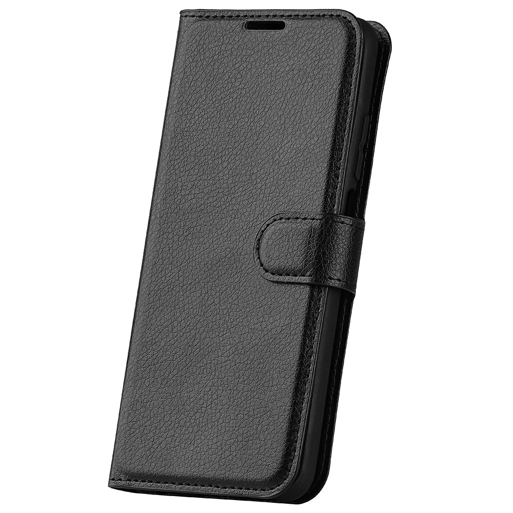For Motorola Edge 70 5G Case Litchi Texture Shockproof Leather Wallet Phone Cover - Black