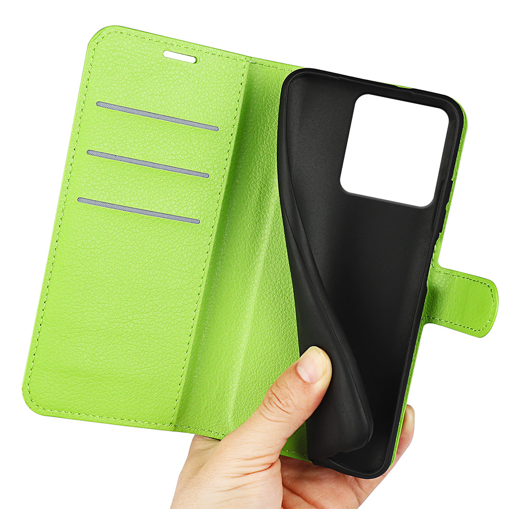 For Motorola Edge 70 5G Case Litchi Texture Shockproof Leather Wallet Phone Cover - Green