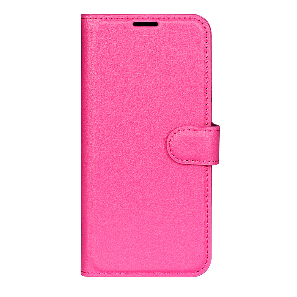 For Motorola Edge 70 5G Case Litchi Texture Shockproof Leather Wallet Phone Cover - Rose Red