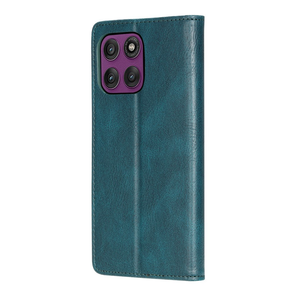 TTUDRCH Style 007 For Motorola Edge 70 5G Leather Case RFID Blocking Wallet Stand Phone Cover - Black Blue