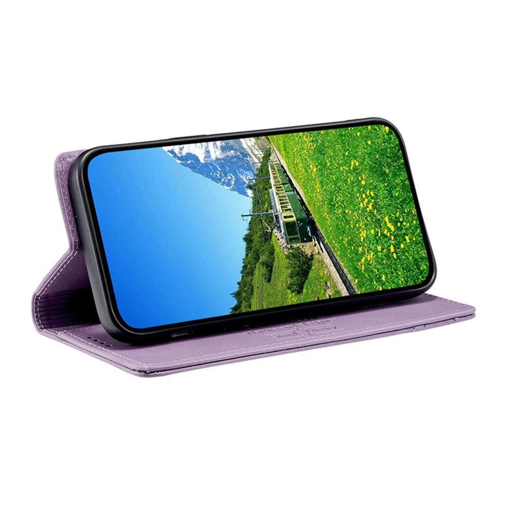 TTUDRCH Style 007 For Motorola Edge 70 5G Leather Case RFID Blocking Wallet Stand Phone Cover - Purple