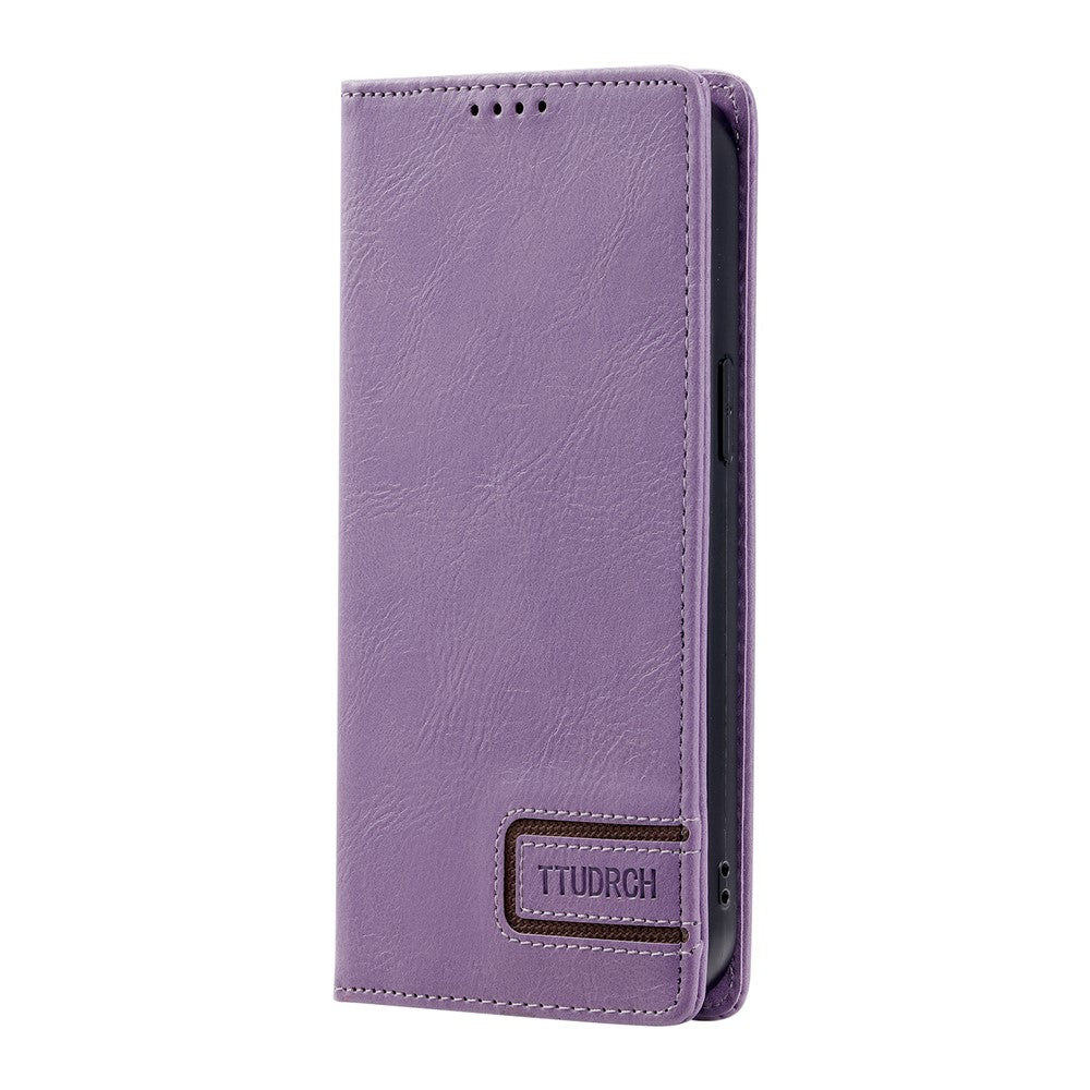 TTUDRCH Style 007 For Motorola Edge 70 5G Leather Case RFID Blocking Wallet Stand Phone Cover - Purple