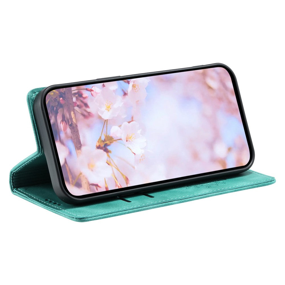 For Motorola Edge 70 5G Case Magnetic Closing Leather Phone Cover Pattern Imprinted - Mint Green