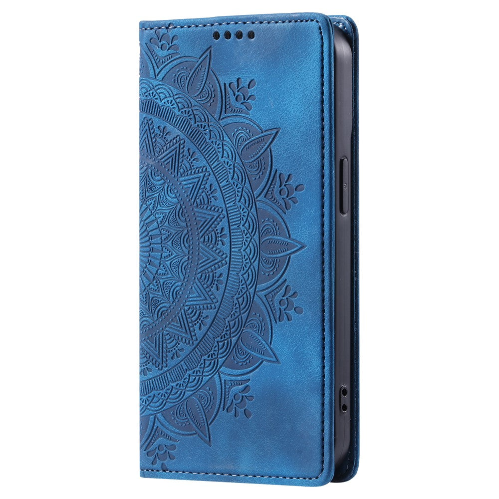 For Motorola Edge 70 5G Case Magnetic Closing Leather Phone Cover Pattern Imprinted - Blue