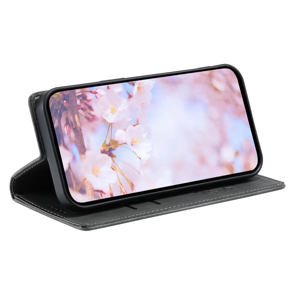 For Motorola Edge 70 5G Case Magnetic Closing Leather Phone Cover Pattern Imprinted - Grey