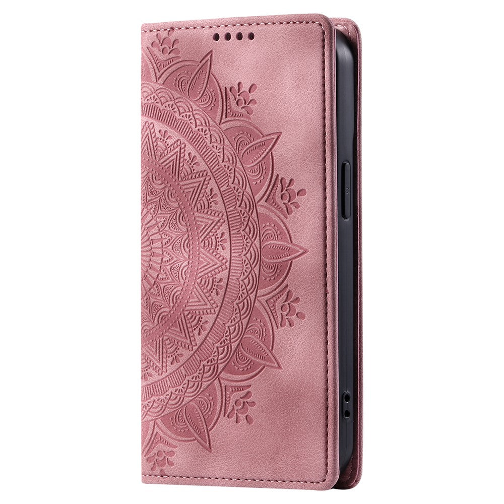 For Motorola Edge 70 5G Case Magnetic Closing Leather Phone Cover Pattern Imprinted - Rose Gold
