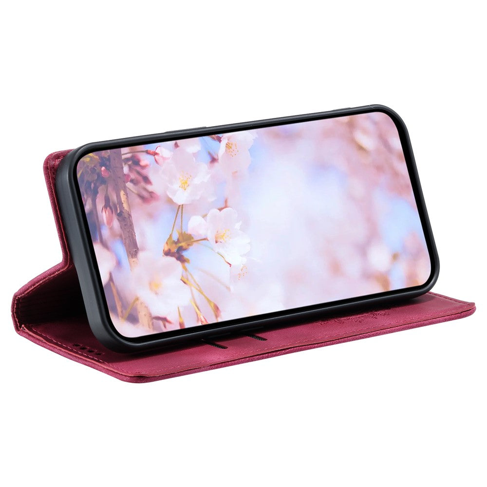 For Motorola Edge 70 5G Case Magnetic Closing Leather Phone Cover Pattern Imprinted - Rose