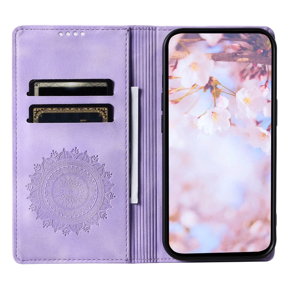 For Motorola Edge 70 5G Case Magnetic Closing Leather Phone Cover Pattern Imprinted - Purple