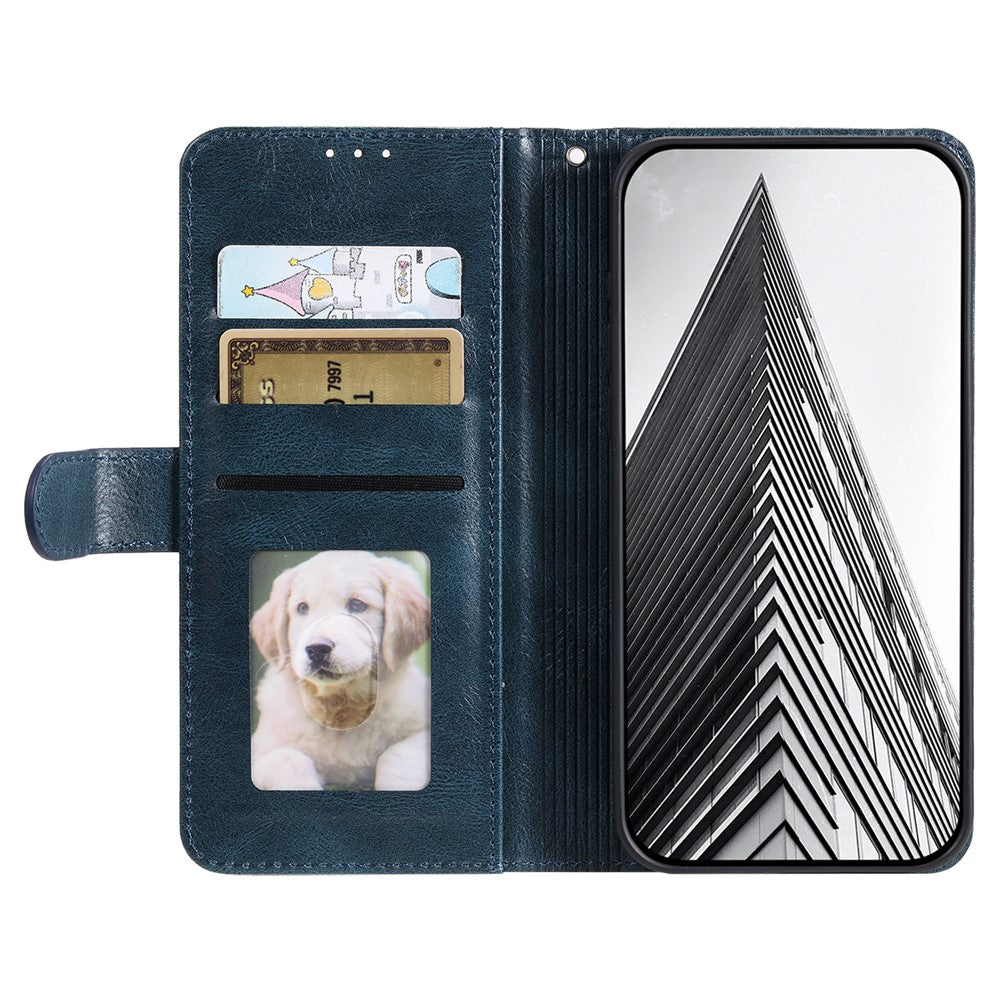 For Motorola Edge 70 5G Case 6 Card Slots PU Leather Anti-Fall Phone Cover with Wrist Strap - Blackish Green
