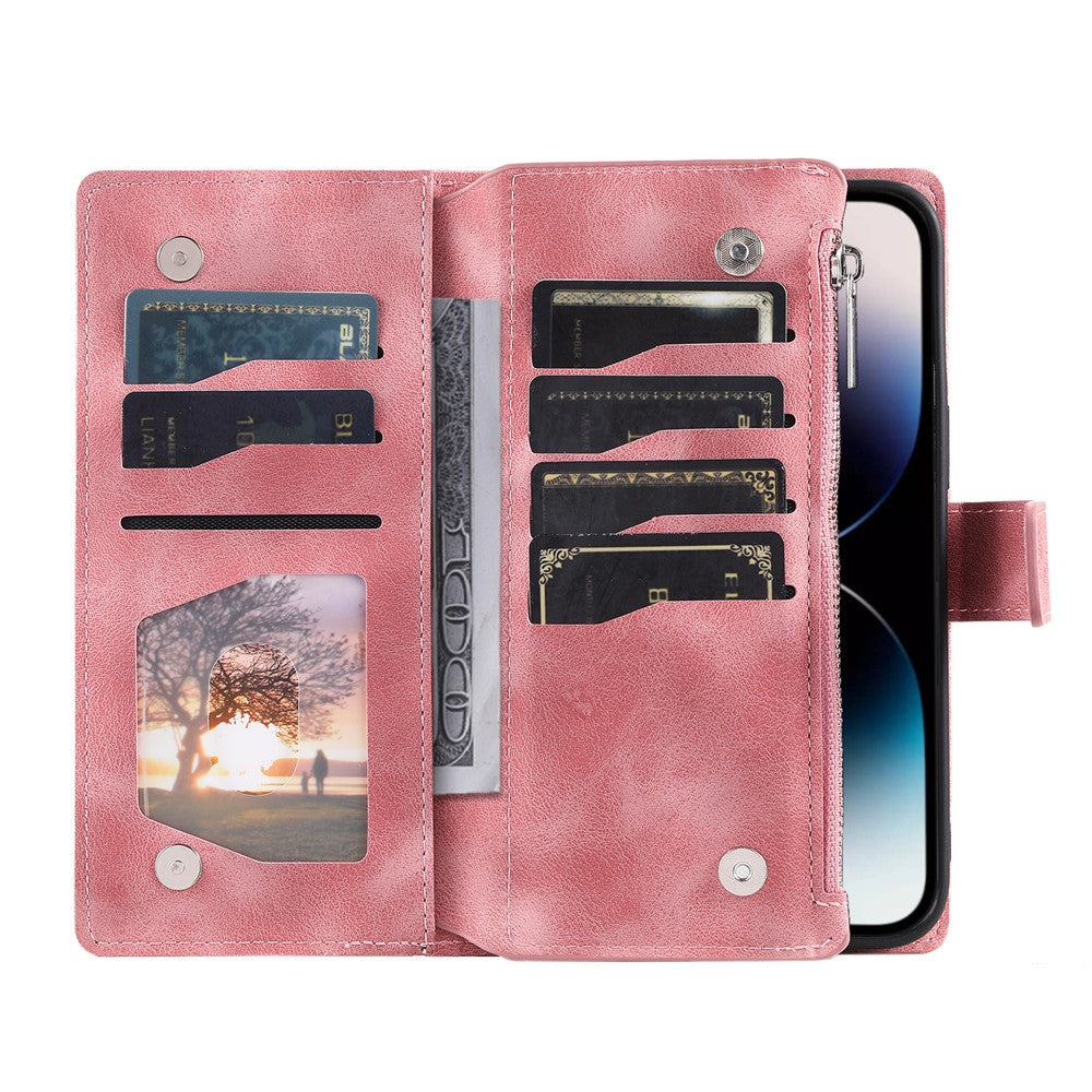 For Motorola Edge 70 5G Wallet Case Mandala Flower Pattern PU Leather Phone Cover with Wrist Strap - Rose Gold