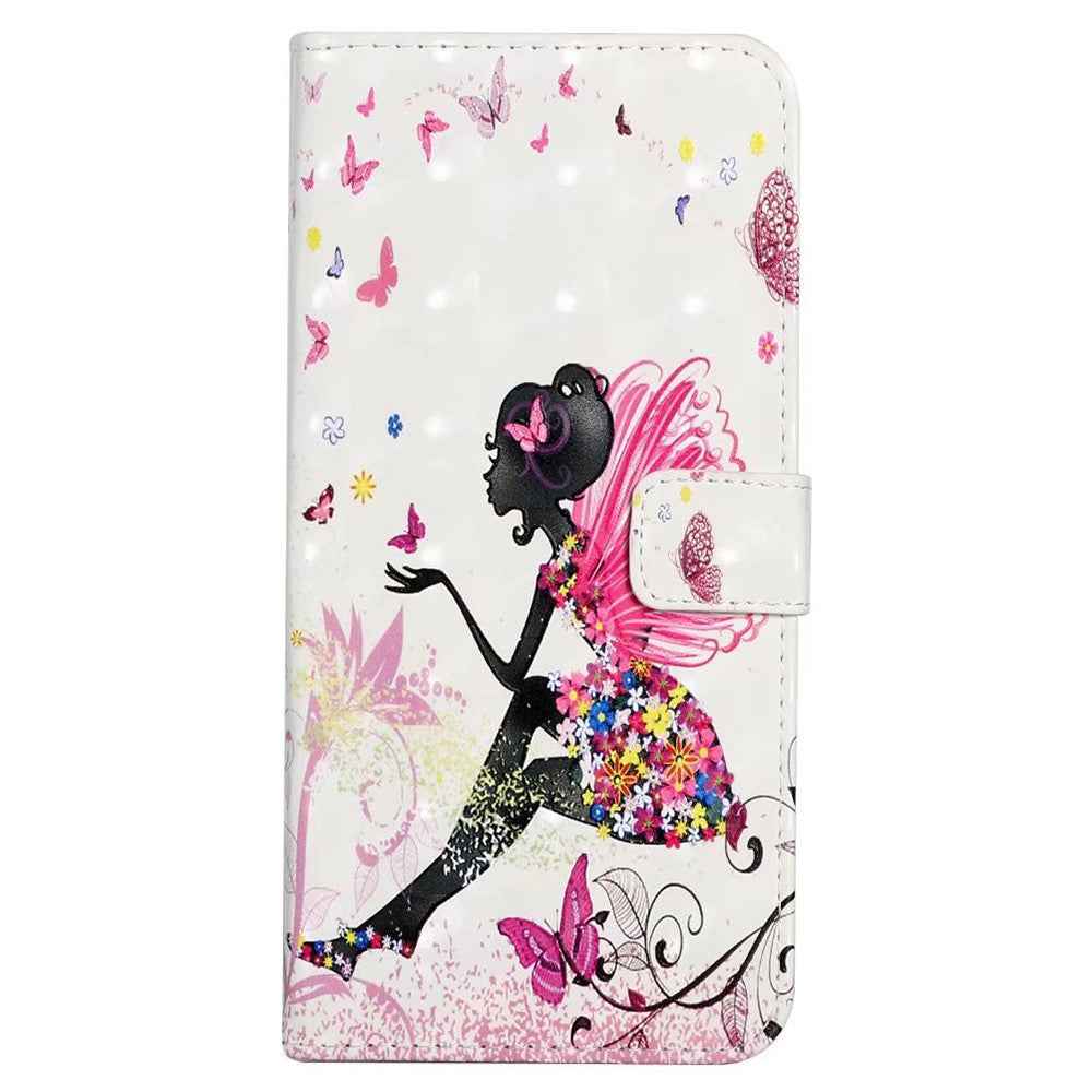 Phone Case For Xiaomi 17 Pro 3D Creative Pattern PU Leather Stand Cover - Girl