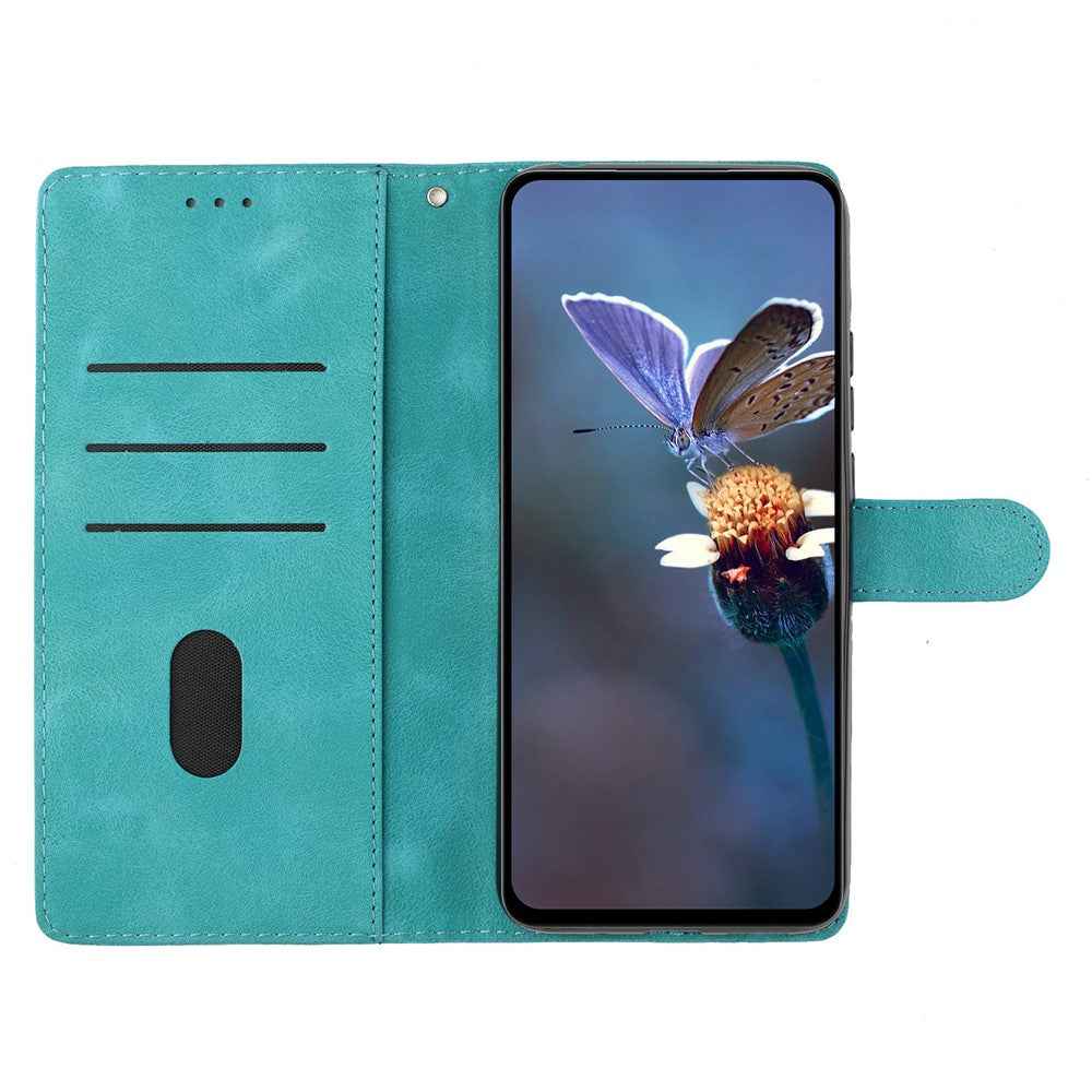 For Xiaomi 17 Pro Case Butterfly Flower Pattern Skin-Touch Leather Phone Cover - Green