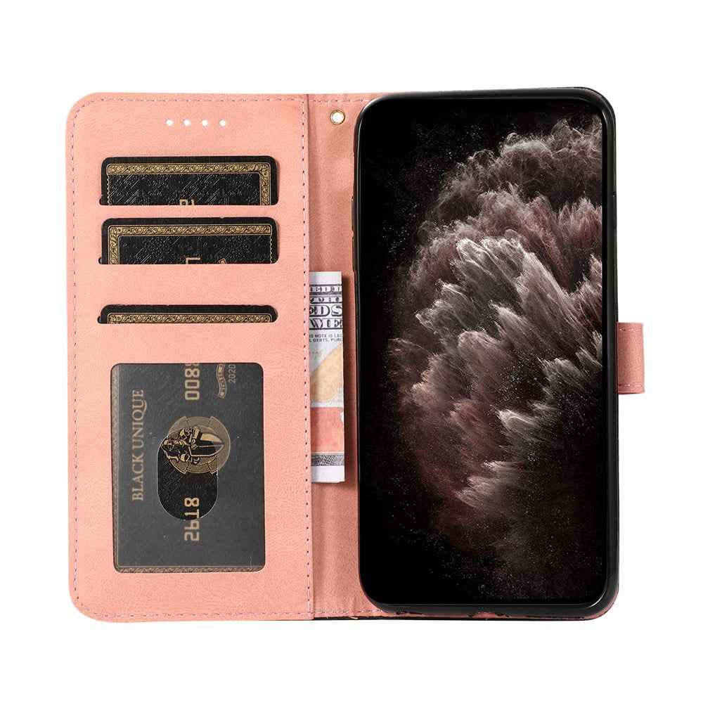 For Xiaomi 17 Pro Case Color Splicing Wallet Stand Leather Phone Cover with Wrist Strap - Black  /  Rose Gold