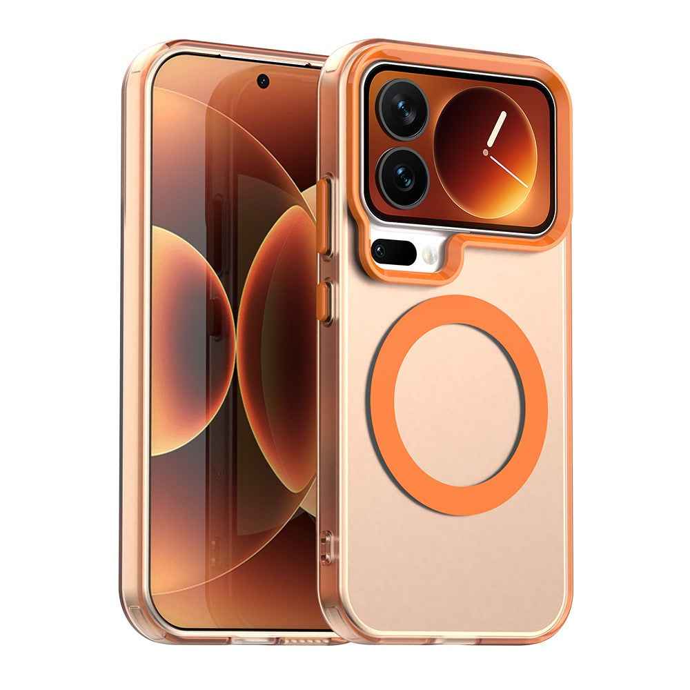 For Xiaomi 17 Pro Magnetic Case Anti Drop Hybrid Phone Back Cover - Orange