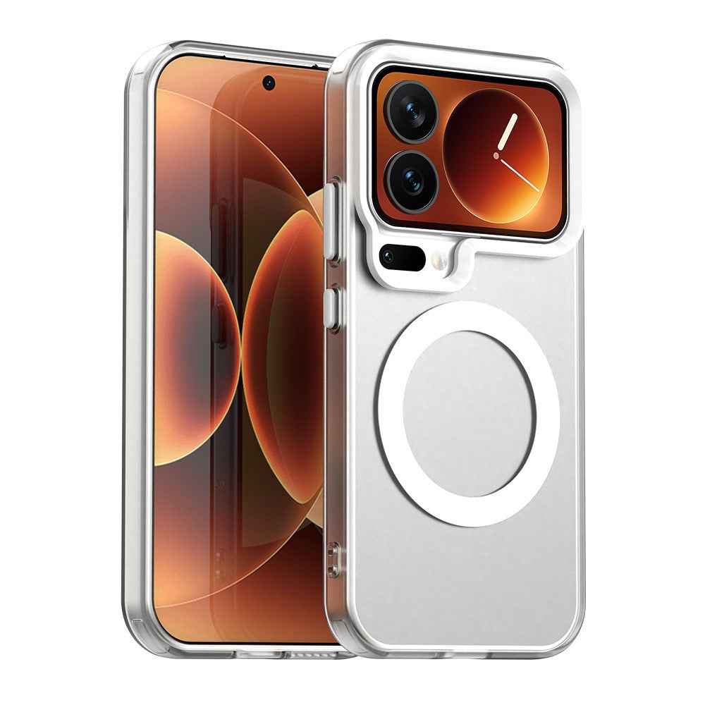 For Xiaomi 17 Pro Magnetic Case Anti Drop Hybrid Phone Back Cover - White