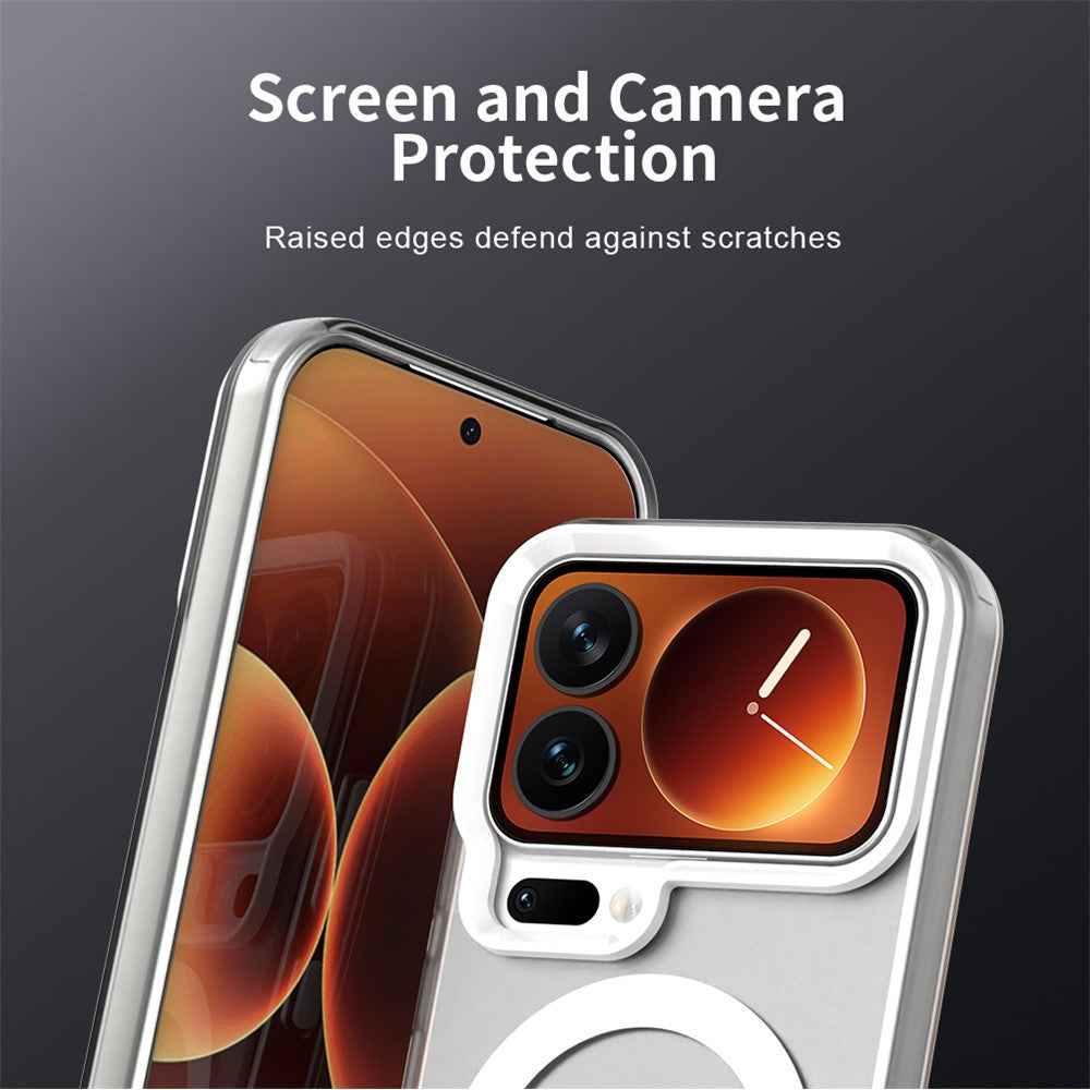 For Xiaomi 17 Pro Magnetic Case Anti Drop Hybrid Phone Back Cover - White
