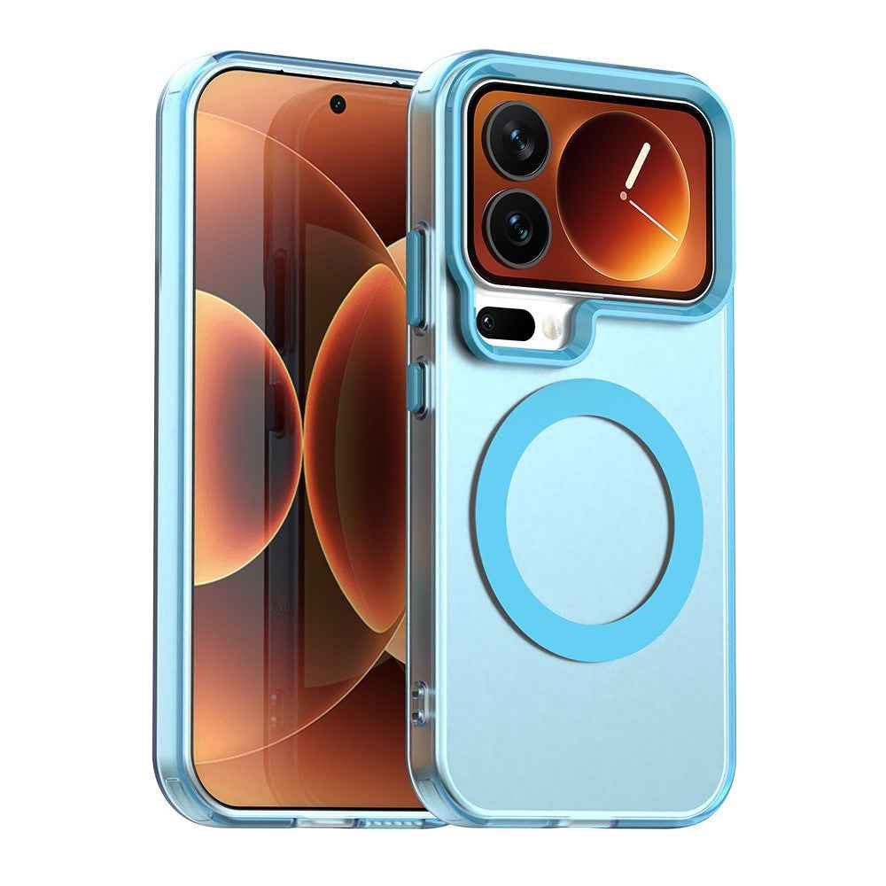 For Xiaomi 17 Pro Magnetic Case Anti Drop Hybrid Phone Back Cover - Blue