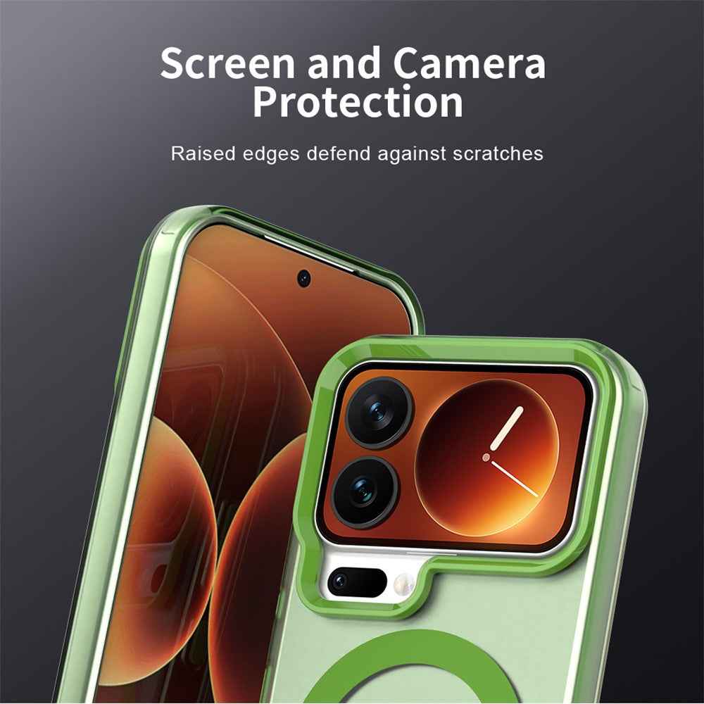For Xiaomi 17 Pro Magnetic Case Anti Drop Hybrid Phone Back Cover - Green
