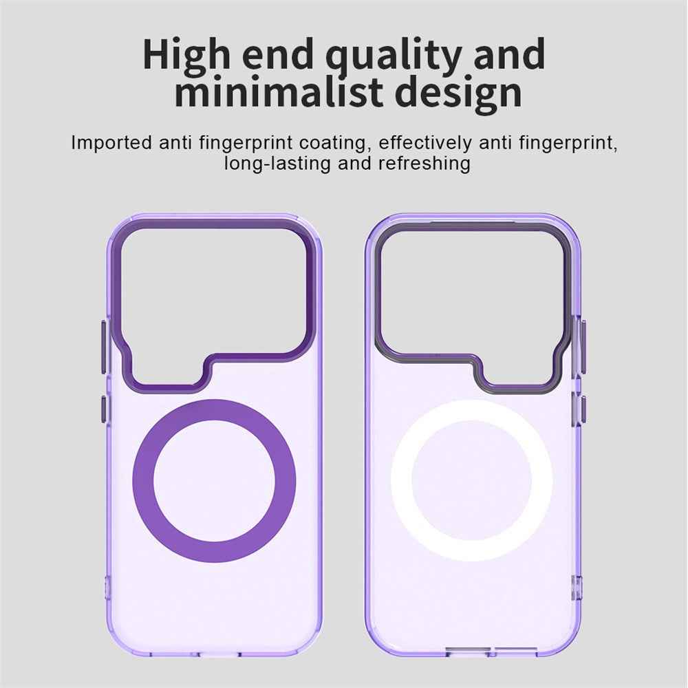 For Xiaomi 17 Pro Magnetic Case Anti Drop Hybrid Phone Back Cover - Purple