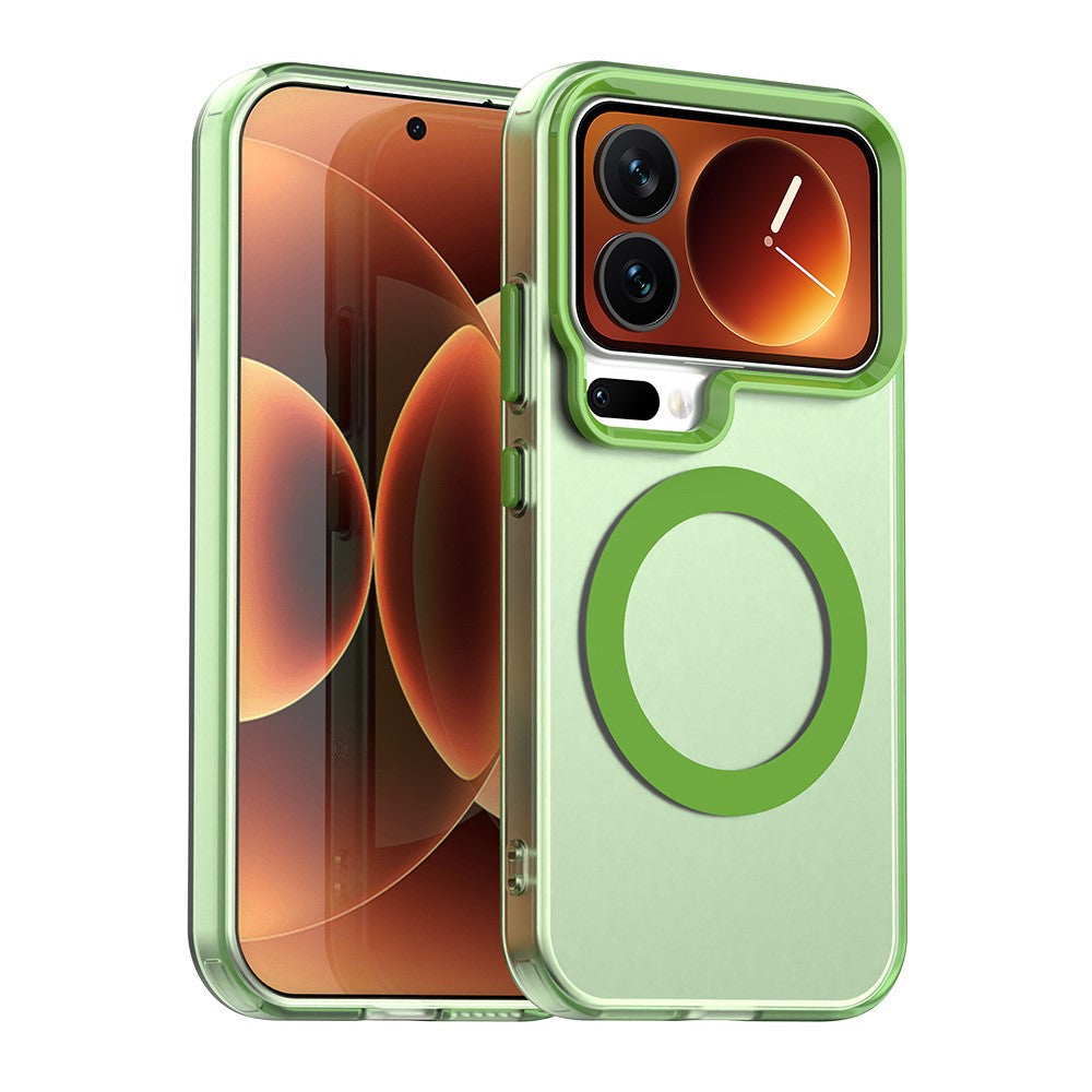 For Xiaomi 17 Pro Max Magnetic Case Anti Drop Hybrid Phone Back Cover - Green