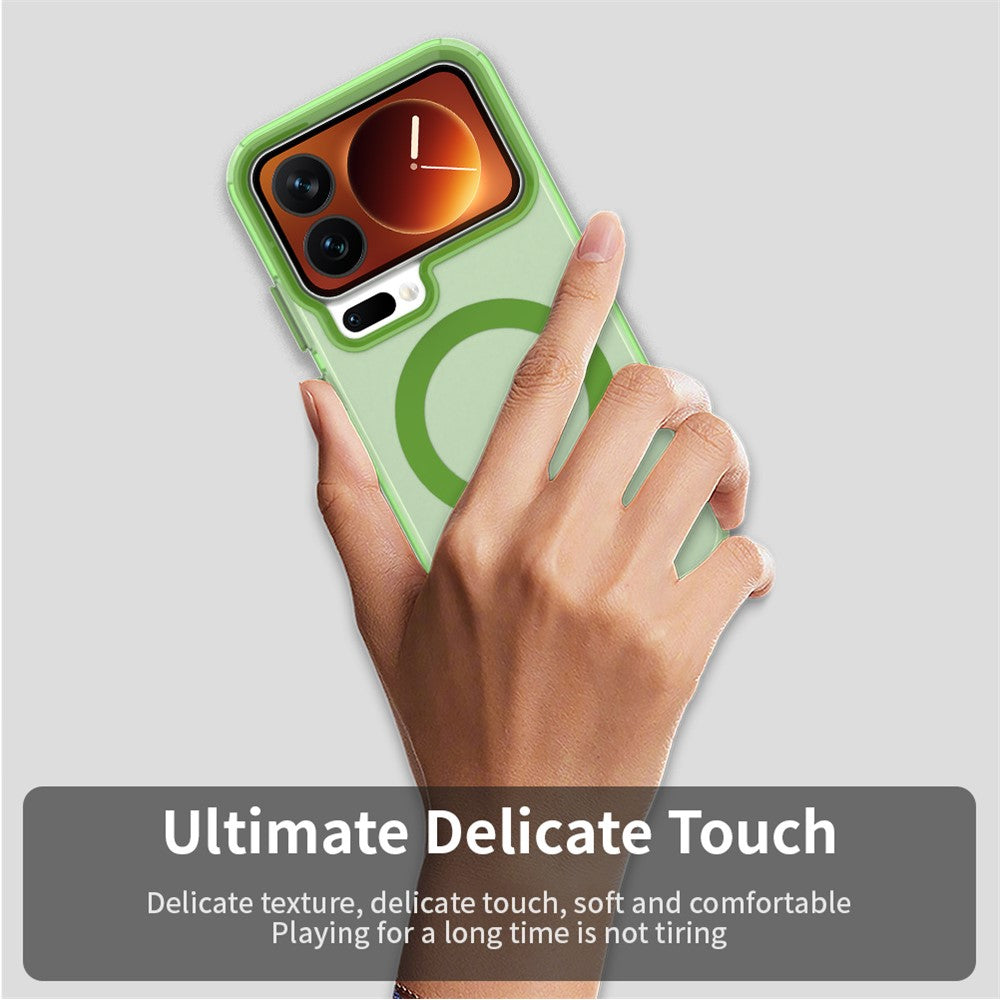 For Xiaomi 17 Pro Max Magnetic Case Anti Drop Hybrid Phone Back Cover - Green
