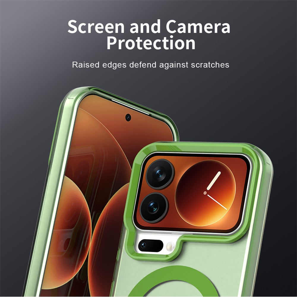 For Xiaomi 17 Pro Max Magnetic Case Anti Drop Hybrid Phone Back Cover - Green