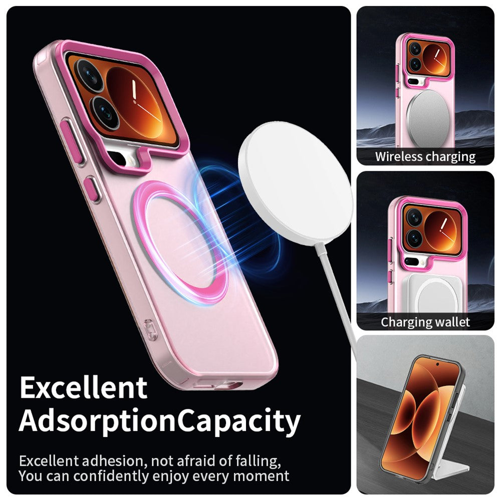 For Xiaomi 17 Pro Max Magnetic Case Anti Drop Hybrid Phone Back Cover - Red