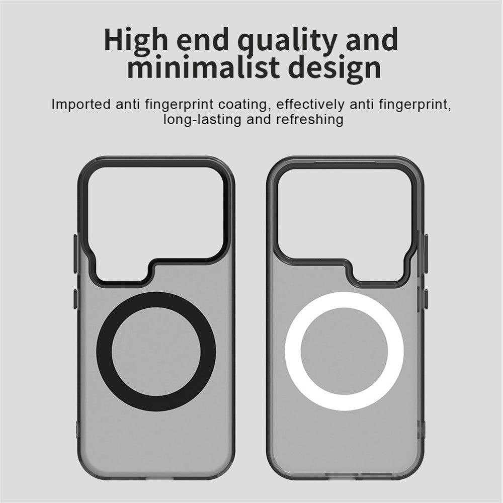 For Xiaomi 17 Pro Max Magnetic Case Anti Drop Hybrid Phone Back Cover - Black