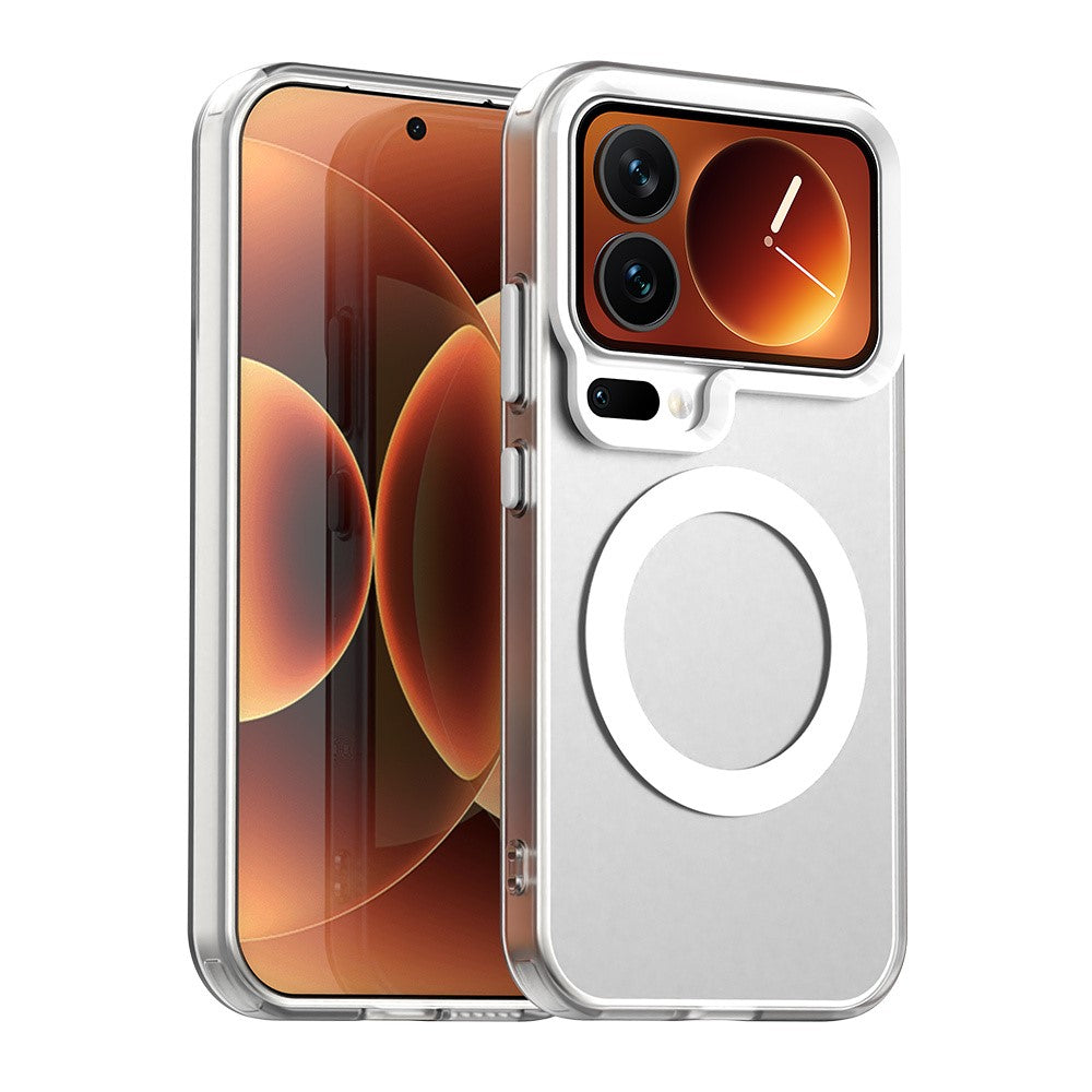 For Xiaomi 17 Pro Max Magnetic Case Anti Drop Hybrid Phone Back Cover - White