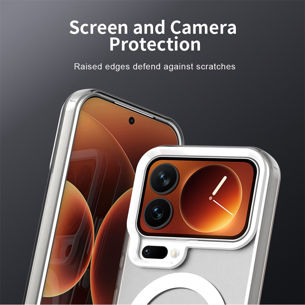 For Xiaomi 17 Pro Max Magnetic Case Anti Drop Hybrid Phone Back Cover - White