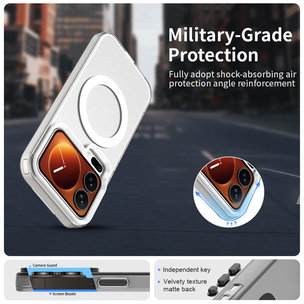 For Xiaomi 17 Pro Max Magnetic Case Anti Drop Hybrid Phone Back Cover - White