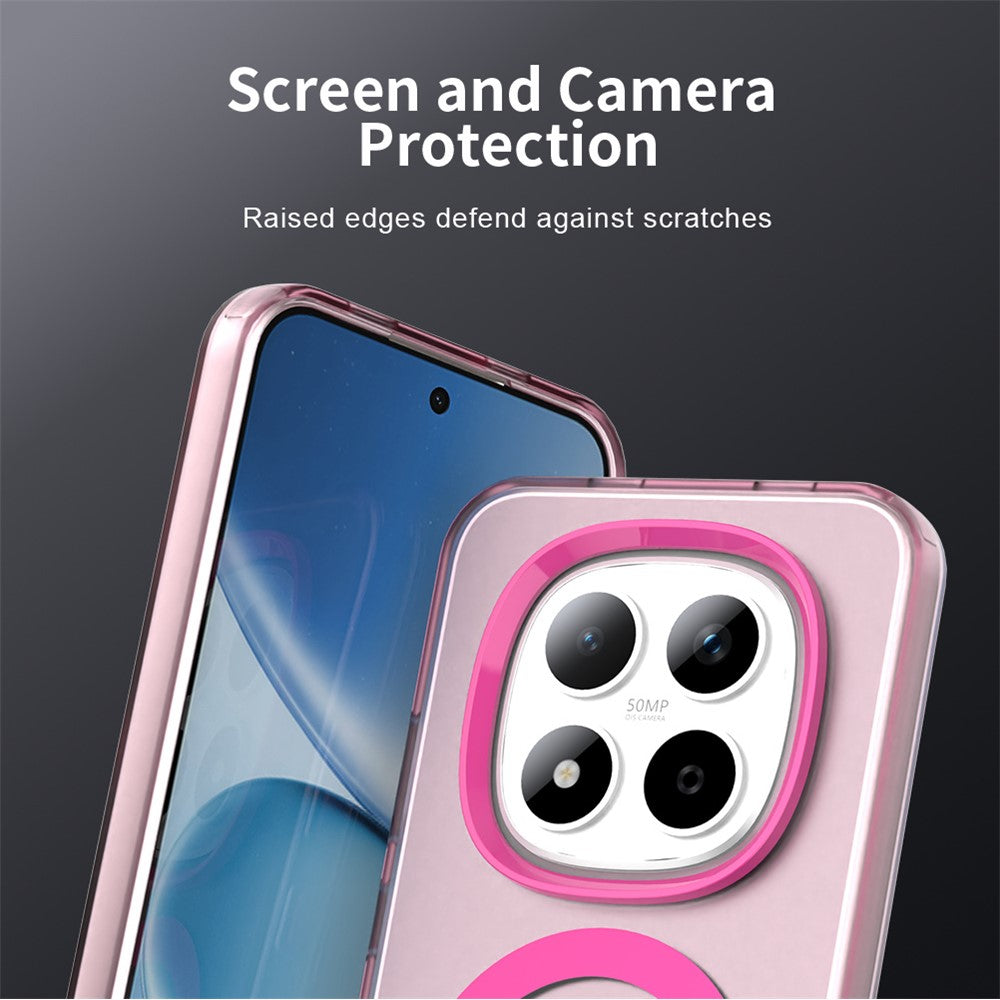 For Xiaomi Redmi Note 15 Pro 5G Magnetic Case Anti Drop Hybrid Phone Back Cover - Red