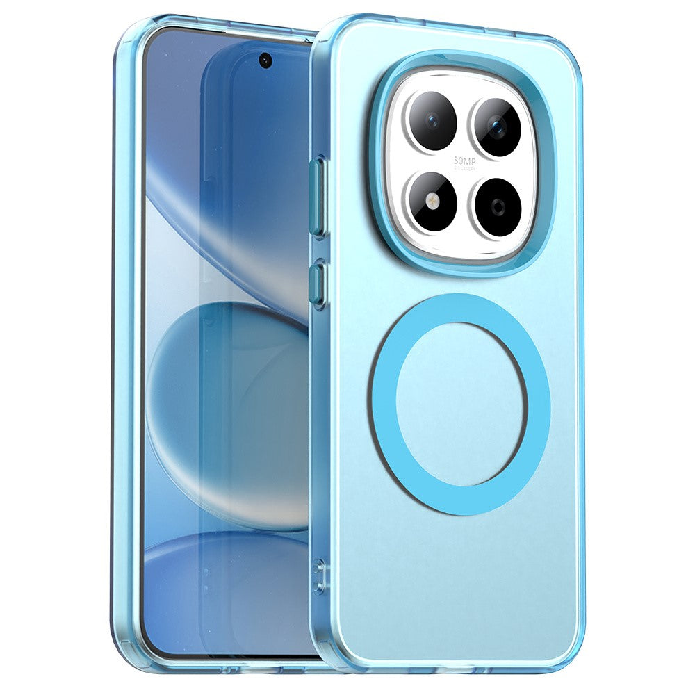 For Xiaomi Redmi Note 15 Pro 5G Magnetic Case Anti Drop Hybrid Phone Back Cover - Blue
