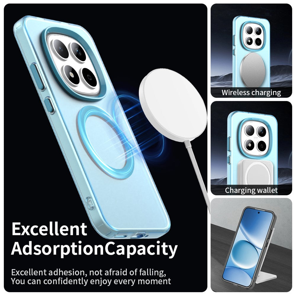 For Xiaomi Redmi Note 15 Pro 5G Magnetic Case Anti Drop Hybrid Phone Back Cover - Blue
