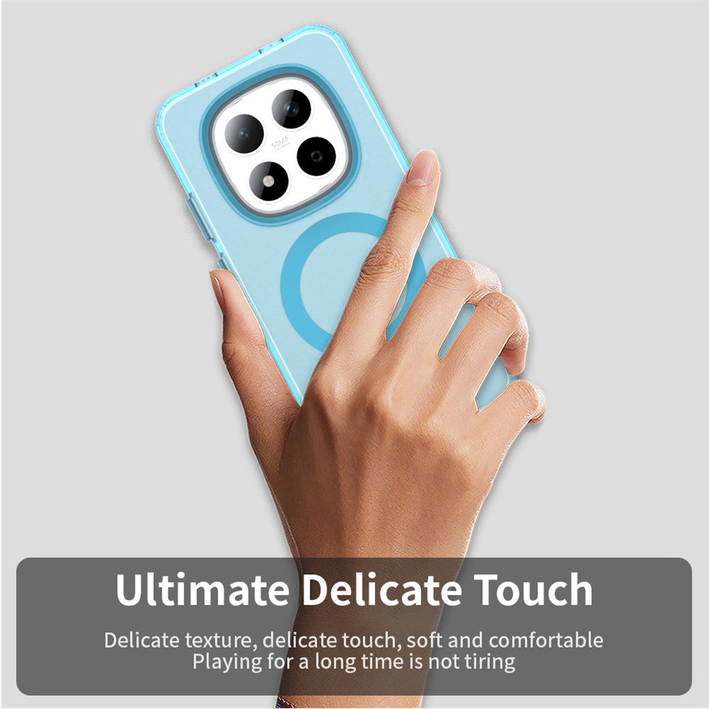 For Xiaomi Redmi Note 15 Pro 5G Magnetic Case Anti Drop Hybrid Phone Back Cover - Blue