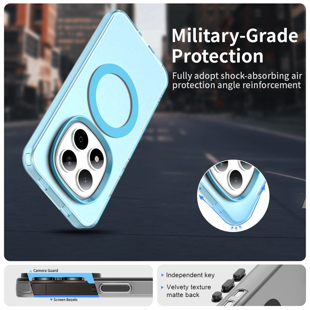 For Xiaomi Redmi Note 15 Pro 5G Magnetic Case Anti Drop Hybrid Phone Back Cover - Blue