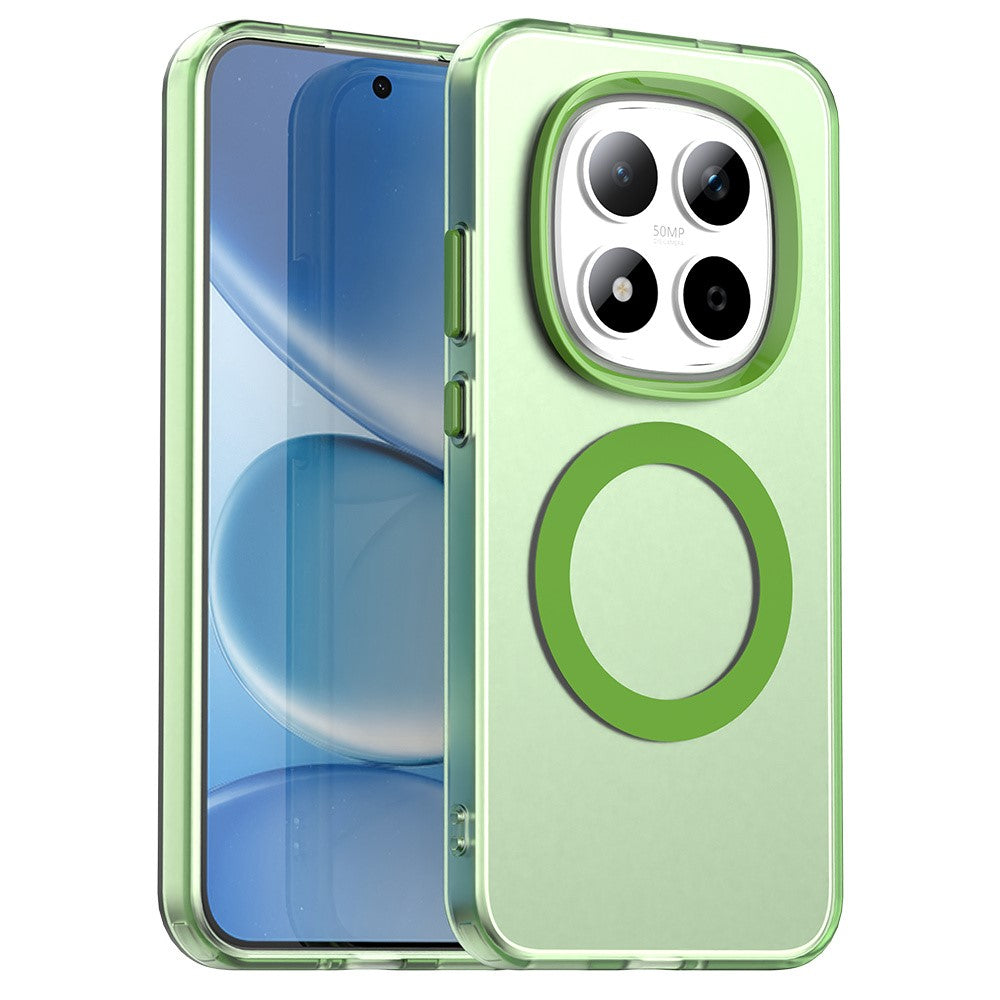 For Xiaomi Redmi Note 15 Pro 5G Magnetic Case Anti Drop Hybrid Phone Back Cover - Green