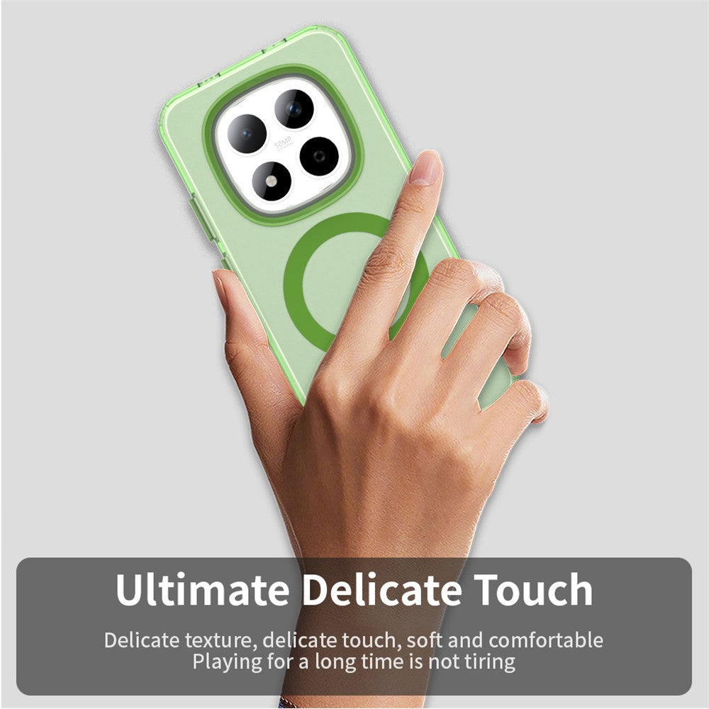 For Xiaomi Redmi Note 15 Pro 5G Magnetic Case Anti Drop Hybrid Phone Back Cover - Green