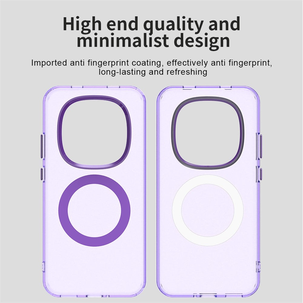 For Xiaomi Redmi Note 15 Pro 5G Magnetic Case Anti Drop Hybrid Phone Back Cover - Purple
