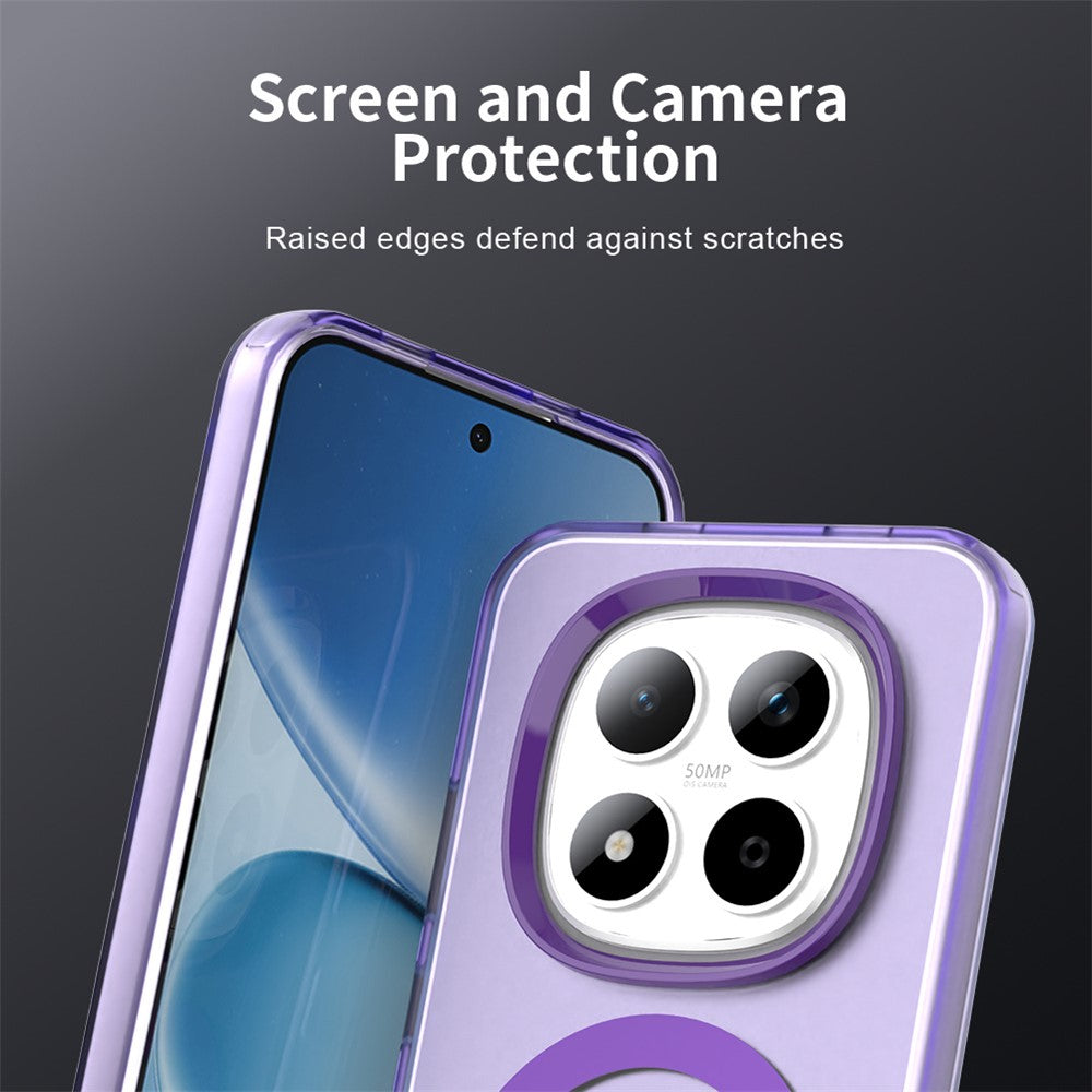 For Xiaomi Redmi Note 15 Pro 5G Magnetic Case Anti Drop Hybrid Phone Back Cover - Purple