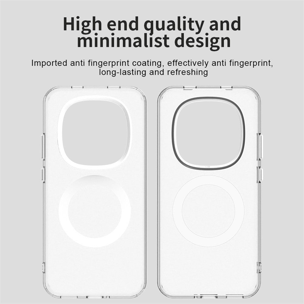 For Xiaomi Redmi Note 15 Pro 5G Magnetic Case Anti Drop Hybrid Phone Back Cover - White