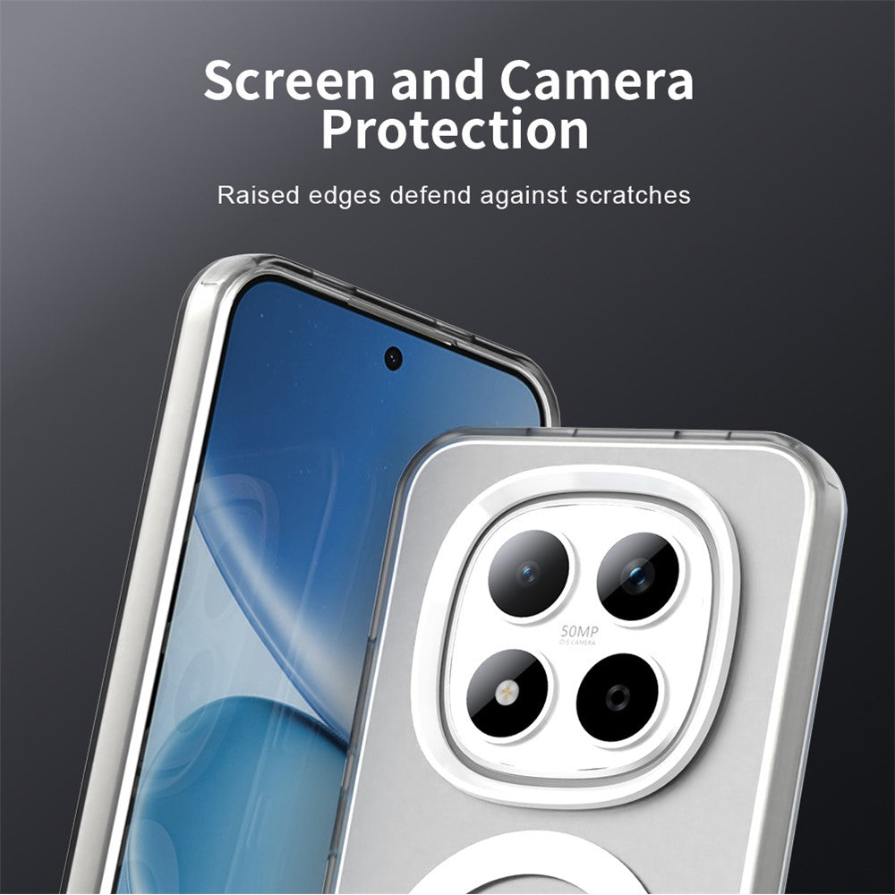 For Xiaomi Redmi Note 15 Pro 5G Magnetic Case Anti Drop Hybrid Phone Back Cover - White