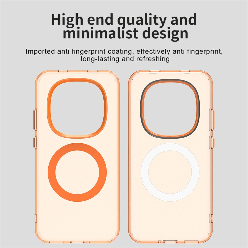 For Xiaomi Redmi Note 15 Pro 5G Magnetic Case Anti Drop Hybrid Phone Back Cover - Orange