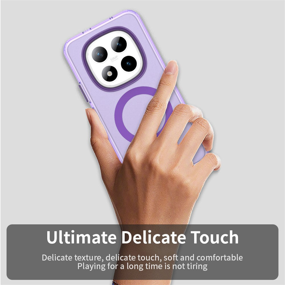 For Xiaomi Poco M8 Pro 5G / Redmi Note 15 Pro+ 5G (Global) Magnetic Case Anti Drop Hybrid Phone Back Cover - Purple