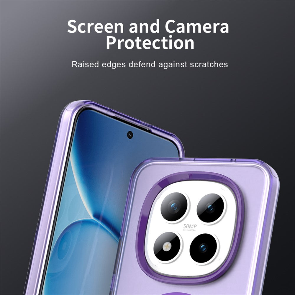 For Xiaomi Poco M8 Pro 5G / Redmi Note 15 Pro+ 5G (Global) Magnetic Case Anti Drop Hybrid Phone Back Cover - Purple