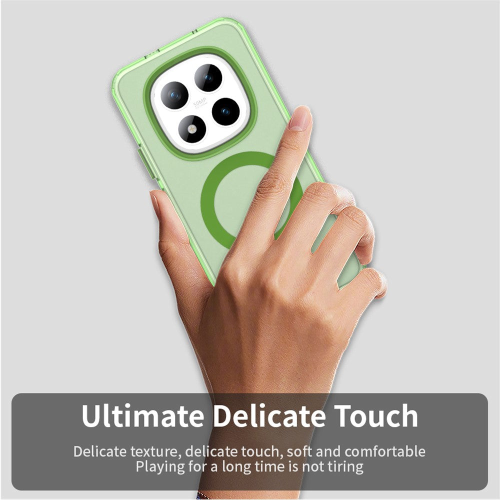 For Xiaomi Poco M8 Pro 5G / Redmi Note 15 Pro+ 5G (Global) Magnetic Case Anti Drop Hybrid Phone Back Cover - Green