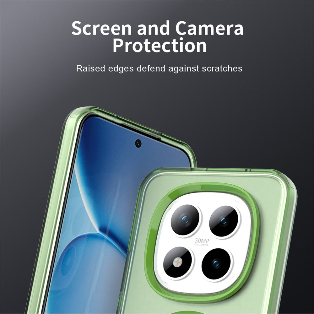 For Xiaomi Poco M8 Pro 5G / Redmi Note 15 Pro+ 5G (Global) Magnetic Case Anti Drop Hybrid Phone Back Cover - Green