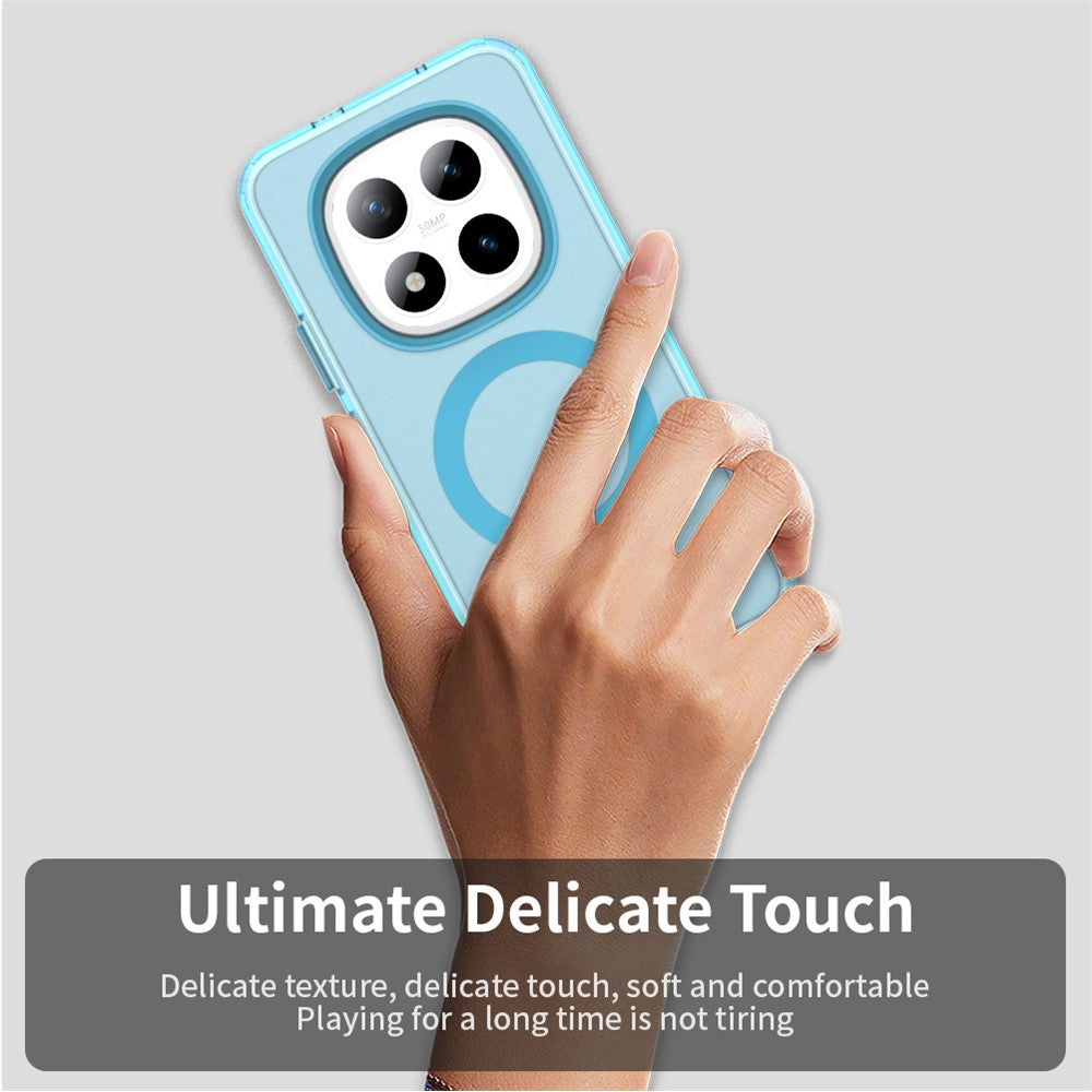For Xiaomi Poco M8 Pro 5G / Redmi Note 15 Pro+ 5G (Global) Magnetic Case Anti Drop Hybrid Phone Back Cover - Blue