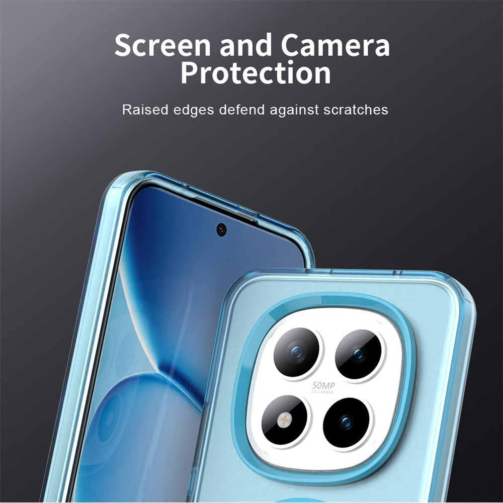 For Xiaomi Poco M8 Pro 5G / Redmi Note 15 Pro+ 5G (Global) Magnetic Case Anti Drop Hybrid Phone Back Cover - Blue