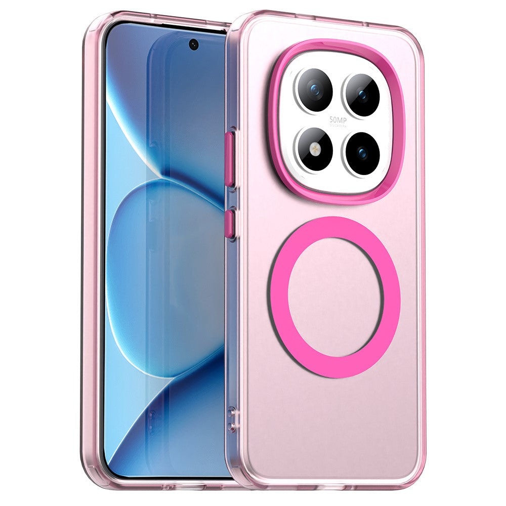 For Xiaomi Poco M8 Pro 5G / Redmi Note 15 Pro+ 5G (Global) Magnetic Case Anti Drop Hybrid Phone Back Cover - Red